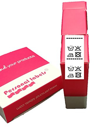 Personal Labels 100 Etichette Lavare a mano per cucire sui vostri capi