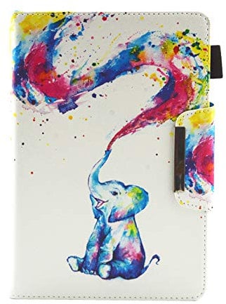 Universal Case for 8 Tablet, Leather Case Protective Stand Cover for iPad Mini 4/3/2/1, Galaxy Tab S2 8,Fire HD 8, Huawei MediaPad M3 Lite/T3/M5 8, Lenovo Tab 4 8/Tab3 8/Tab 2 A8-50, Elephant