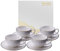 TOKYO design studio Nippon White Set 4 Tazze Bianco con piattini, con Bordo in Oro, Ø 7,7 cm, Altezza 4,6 cm, 100 ml, Porcellana Asiatica, Design Giapponese, Confezione Regalo incl.