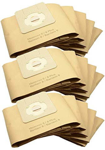 Sillar 20x Sacchetti di carta sostituzione per Columbus 158, Ghibli Champion, Rio, Wetrok 42.510 Bantam 18, 430, 6, 9, Champion-Elfo 18 Duovac 18 Monovac 6, 9 Picovac