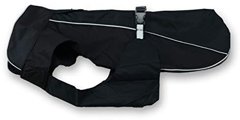 Jeggo Hundemantel Bulldogge und Mops Wasserdicht Allwetter Regen Jacke Hunde Weste (BUMO-2, Schwarz)