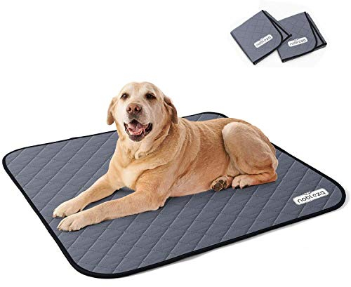 Nobleza 2X Welpenunterlage Waschbar, Trainingseinlagen für Hunde, Wiederverwendbar, Schnell Absorbierend Matten mit Wasserdichter Rutschfester Unterseite, Größe L (81 x 72cm)