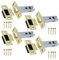 Tubular Latches Mortice Door Latch | Brass Plated | 2.5 Inch / 66mm | Pack of 4