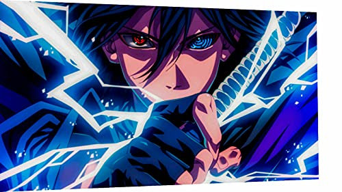 Magic Canvas Art - Bilder Naruto Sasuke Anime Leinwandbild 1- teilig Hochwertiger Kunstdruck modern Wandbilder Wanddekoration Design Wand Bild – A3706, Größe: 60 x 40 cm
