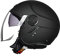 LIONCIANO Motorradhelm, ECE 22.06-zertifizierter halboffener Helm, offener Helm, Moto und Roller, Damen, Erwachsene, Anti-Kratz-Visier(Noir Mat,L=59-60cm)