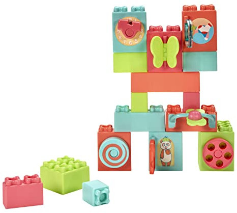 Little Tikes Baby Builders – Explore Together Blöcke – 16 Spielblöcke für Babys und Kleinkinder, Jungen und Mädchen – Einfach zu verbinden, sensorisches Spielen – Für Babys ab 12 Monaten