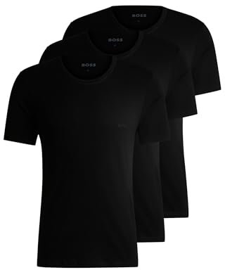 BOSS Hugo Herren T-Shirt Rn 3p Co T-Shirt, New - Black1, S