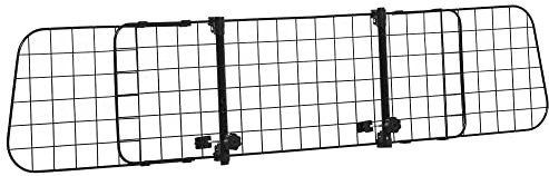 PawHut Grille de séparation Voiture Universelle pour Chien barrière de Protection Animaux Longueur réglable dim. 91-152L x 30H cm kit Complet Installation Inclus métal Noir
