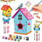 Byncceh 2 Pezzi Kit Casetta Uccelli in Legno, fai da te per bambini, Lavoretti Creativi Costruire Giocattoli, Regalo di compleanno di Natale per ragazze ragazzi