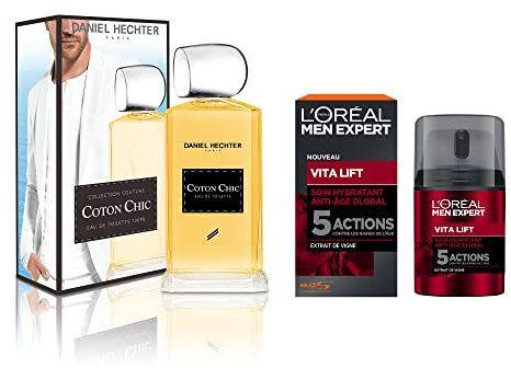 DANIEL HECHTER Coffret Cadeau Homme - Daniel Hechter Coton Chic x Men Expert Soin Hydratant Magnesium Defense