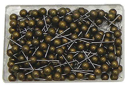 200Pcs Round Plastic Head Push Pins Head Push Pins Map Tacks Drawing Pins Map Pins for Pin Board Thumb Tacks (Bronze Cyan)