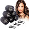 Mirzian Lot de 12 bigoudis - 6 grands bigoudis Velcro avec clips - Sans chaleur - Pas de chaleur - Pour cheveux longs, moyens ou courts - Volume, frange, facile à transporter - Auto-agrippant pour un