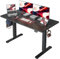 Cubiker 140 x 60 cm Schreibtisch Höhenverstellbar Elektrisch, Stehpult T-Beine aus Stahl mit Funktions-Memory-Steuerung, Anti-kollisions System, Schwarz Tischplatte