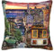 ASEELO San Francisco Kissenbezug, quadratisch, für Sofa, Outdoor, Garten, Bett, Couch, 30/40/45/50 cm