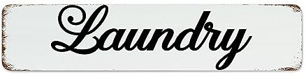 Blechschild Laundry 4x18 Metal Tin Sign Fashion Chic Laundry Backyard Indoor Wall Decorations Tin Signs Garage Signs for Coffee Bar