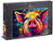 Ulmer Puzzleschmiede - 1000 Teile Puzzle Kunterbunte Sauerei - Knalliges Tier-Puzzle vom bunten Schwein - EIN lustiges Puzzle-Farben-Erlebnis mit Qualität Made in Germany
