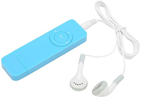 Mini Lecteur MP3 Compact et Portable, Son sans Perte, Prise en Charge jusqu'à 64 Go pour Les étudiants en (Bleu)