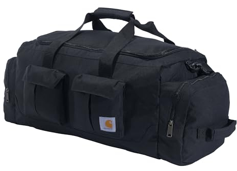Carhartt 40L Utility Duffel, robuste Ausrüstungstasche für Baustelle, Fitnessstudio und Reisen, Seesack (schwarz), 40 l