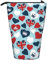 XVBCDFG UK Flag with Hearts Pencil Case Telescopic Stationery Pen Pouch Stand Up Pencil Pouch Pencil Cup with Zipper Pencil Bag