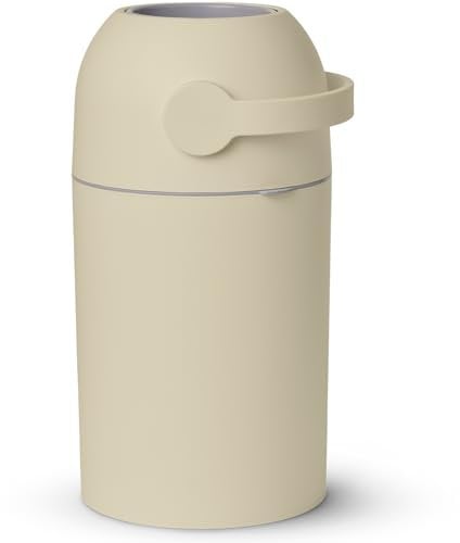 Magic Baby-Windeleimer, patentiertes geruchshemmendes System, verwenden Sie jeden Müllbeutel, einhändiger Freihebel, 1 Rolle Beutel enthalten (beige)