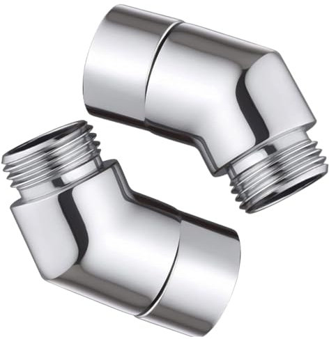 Bestgle 2 Packs Shower Head Angle Adapter, 135 Degree Shower Arm Elbow Adapter Connector for Hand Showers and Wall-Mounted Showers