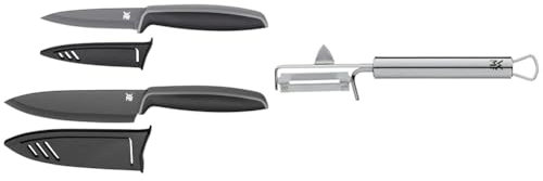 WMF Touch Messerset 2-teilig, Küchenmesser mit Schutzhülle & Profi Plus Kartoffelschäler Pendelklinge 19 cm, Pendelschäler einschneidig