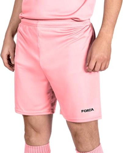 FORZA Pantaloncini da Calcio Uomo [XS-XXL] – 100% Poliestere | Controllo umidità | 9 Colori (Rosa, XL)