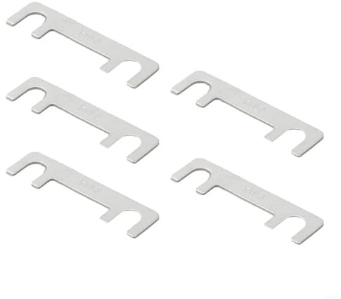 Lot de 5 fusibles de voiture, support de fusible de batterie de type plat, fourche, boulon, couleur argent (80 A)