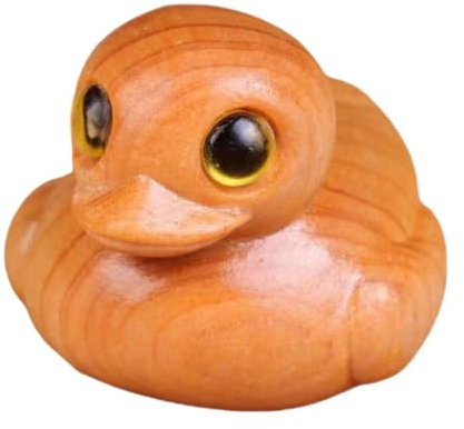 Figura de madera de pato de madera, adorno de madera para coleccionistas, decoración del hogar