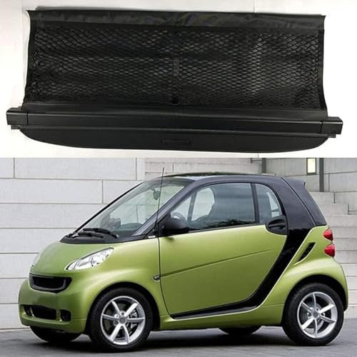 GuGuoZZ Auto Einziehbare Hintere Kofferraum Hutablage Für Smart fortwo 2009-2020 Hintere Kofferraum Hutablage wasserdichte Schattenschutz