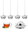 VARKAGE 4 Pcs Teesieb für Losen Tee, Edelstahl Teeei Teekann Teefilter, mit Verlängerte Kette, Fine Mesh Teesieb, Ideal Geschenk für Teeliebhaber, Tee Tassen Trinkflaschen (Teekann)
