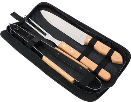 SUPVOX Set De Herramientas para Asar Tenedor y Pinza Accesorios BBQ Herramientas De Camping De Usar