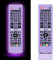 Silikon-Schutzhülle für LG TV-Fernbedienung Glow in The Dark, Remote Cover für LG Smart TV-Fernbedienung AKB75095307 AKB75375604 AKB74915305 (Leuchtendes Violett) -【 2 Pack】