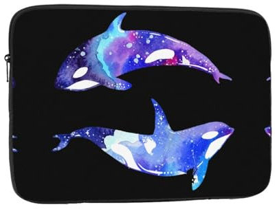 Laptoptasche mit Orca-Killer-Wal-Druck, schlankes und leichtes Design mit Reißverschluss, ideal für Geschäftsreisen, Schule und Büro