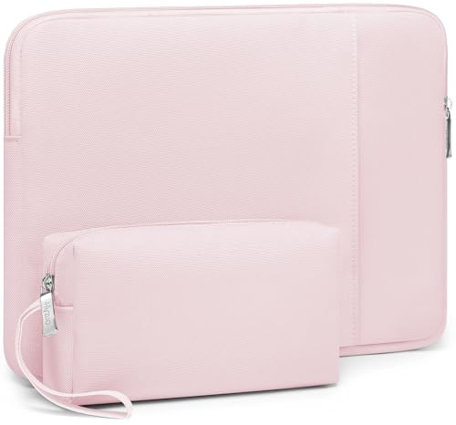 HYZUO 14-15 Pollici Set Custodie PC Portatili per MacBook, Rosa Pallido | per MacBook Air 15 M5 A3448 M4 M3 M2 2026-2023, MacBook Pro 15, XPS 14/15 Plus, Custodia per 14 15 Surface HP Lenovo Asus