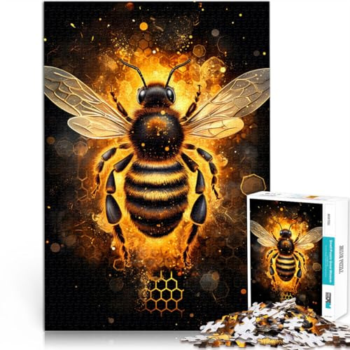 1000-teiliges Puzzle für Erwachsene Bienen-Cartoon-Puzzle 26 x 38 cm geeignet als Schreibtischdekoration geeignet für Jugendliche ab 14 Jahren