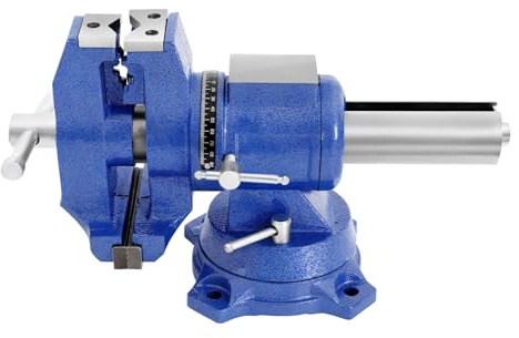 4-Zoll Multifunktionaler Schraubstock 360° Drehbarer Tischschraubstock | Spannweite 100 mm Parallelschraubstock Werkstatt Einspannwerkzeug für Flachschleifer und Fräsmaschinen