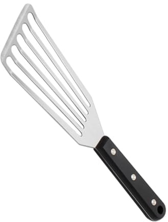 Stainless Steel Slotted BBQ Shovel - Professional Non-Stick Fish Spatula with Heat-Resistant Stainless Steel Handle for Grilling, Outdoor Cooking