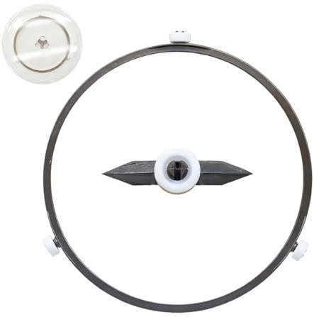 Quesuc Microwave Rotating Ring, Microwave Turntable Ring, Plastic Rotating Microwave Turntable Ring, Microwave Oven Ring, 17.8 cm Diameter, for Glass Plates, Tray Holder, Support