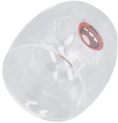 EMUKOEP Jolie tasse à café en verre à double paroi - 250 ml - Motif ours - Résistante à la chaleur - Pour la maison, le bureau, la bibliothèque, les cadeaux (ours rouge)