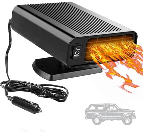 Showvigor Autoheizung Auto Windschutzscheibe Demister Stecker Zigarettenanzünde für alle Autos ，Fast Heating Zigarettenanzünder Heizung Auto