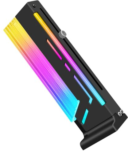 Lurrose Magnetic Gpu Holder for Graphic Card with Aluminium Alloy Material and 12 Cable Structure, 2w Power and 5v Voltage, Featuring Main Board Software Control and Protection for Graphic