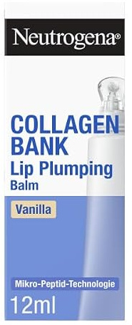 Neutrogena Collagen Bank Lip Plumping Balm, Lippenbalm, 12 ml | Mit Mikro-Peptid-Technologie & Hyaluronsäure, für Sichtbar vollere Lippen und intensive Feuchtigkeitspflege