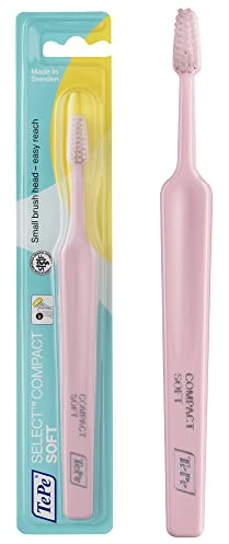 TePe Select Compact Zahnbürste, Soft, farblich sortiert, 1 Stk., Zahnbürste mit weichen Borsten für eine effiziente und schonende Reinigung, Zahnbürste mit kleinem Kopf