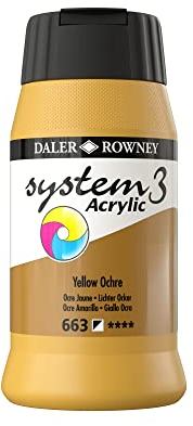 Daler Rowney Pintura acrílica sistema 3 Yellow Ochre (663)