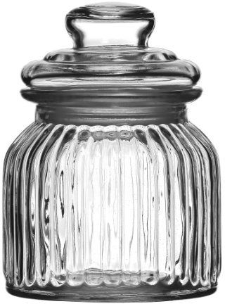 Premier Housewares 680 ml Glass Jars Storage Jars Coffee Jar Airtight Glass Storage Jars With Lids Clear Glass Height 15 X Width 11 X Depth 11