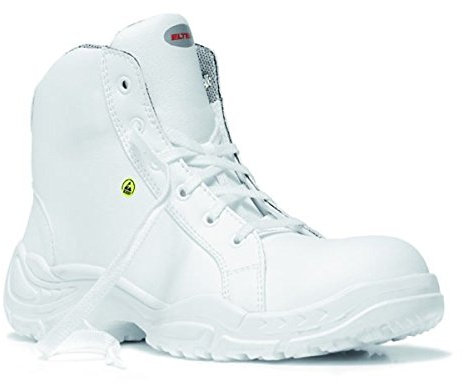 ELTEN Sicherheitsschuhe White Loop Mid ESD S2, Damen und Herren, Textil, Stahlkappe, leicht, klassisch 39, Weiß