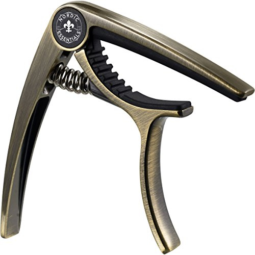 Deluxe Gitarren Capo für Akustikgitarren, Ukulele, Banjo, Mandoline, Bass – Aus Hochwertiger Zinklegierung für 6- & 12-saitige Instrumente – Luxus Zubehör von Nordic Essentials