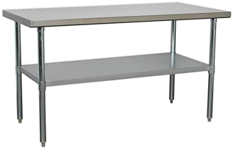 Sealey AP1560SS Stainless Steel Workbench 1.5mtr, Grey