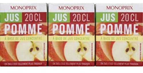 Monoprix Jus de pomme à base de jus concentré - Les 6 briques de 20 cl